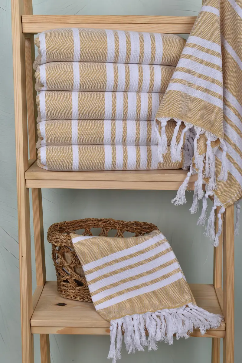 Gifts For Him, 40x20 Cotton Zig zag Towel, Custom Hand Towel, Monogram Tea Towel, Personalized Kitchen Towel, Bridesmaid Gifts, Embroidery Towel - 3