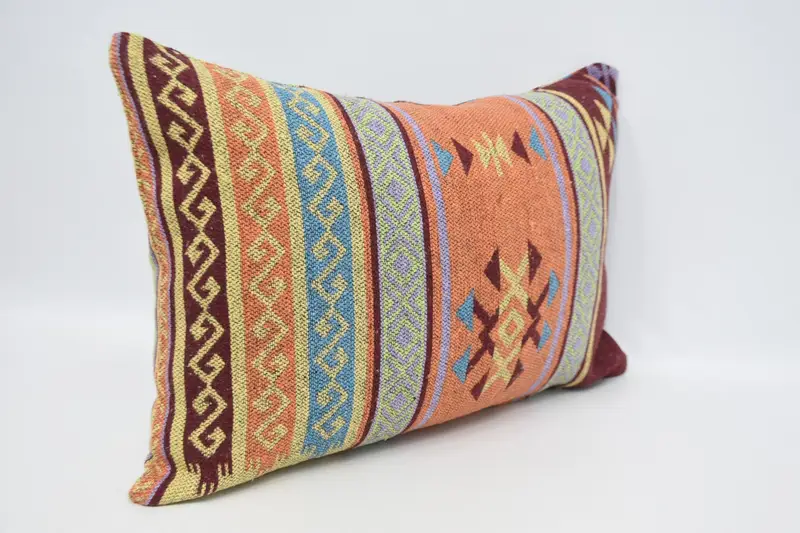 20x28 Orange Cushion, Ethnical Kilim Rug Pillow, Couch Pillow Cover, Oriental Cushion Cover, Pillow for Sofa, Boho Pillow, Pillow Cover - 3