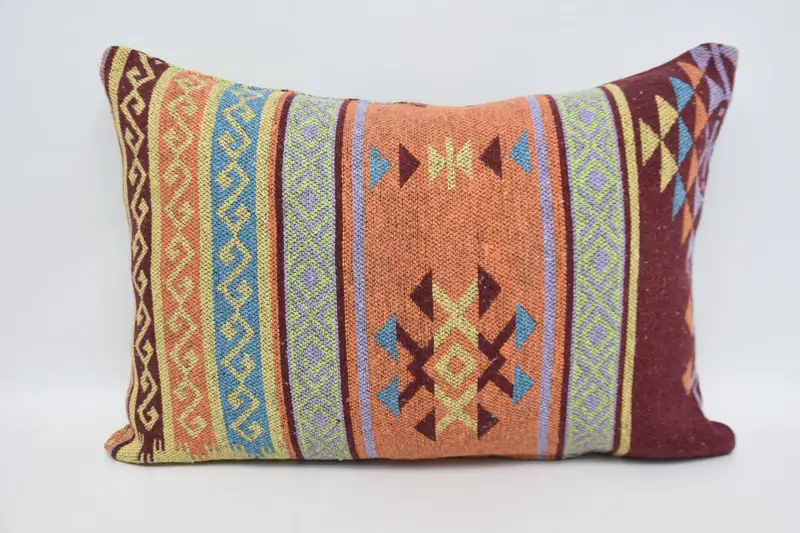 20x28 Orange Cushion, Ethnical Kilim Rug Pillow, Couch Pillow Cover, Oriental Cushion Cover, Pillow for Sofa, Boho Pillow, Pillow Cover - 1