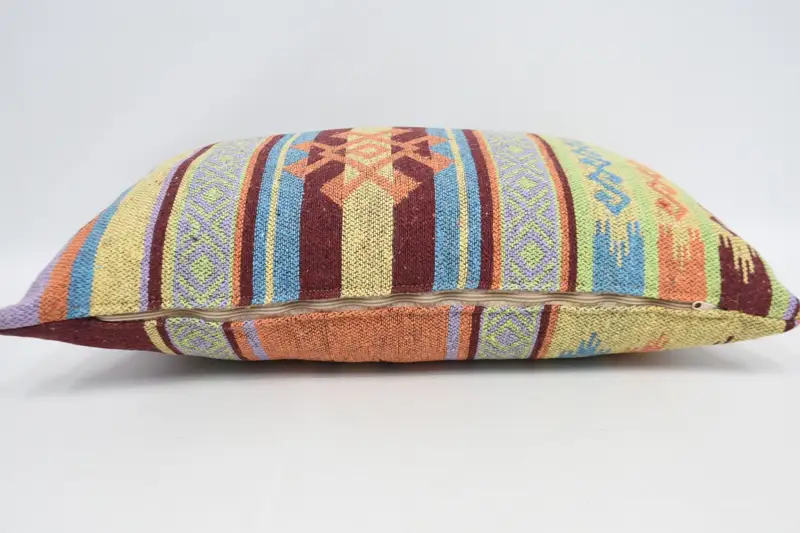 20x28 Orange Cushion, Ethnical Kilim Rug Pillow, Couch Pillow Cover, Oriental Cushion Cover, Pillow for Sofa, Boho Pillow, Pillow Cover - 6