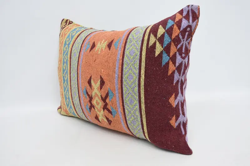 20x28 Orange Cushion, Ethnical Kilim Rug Pillow, Couch Pillow Cover, Oriental Cushion Cover, Pillow for Sofa, Boho Pillow, Pillow Cover - 4