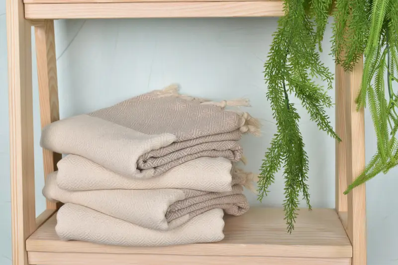 Embroidered Towel, Travel towel, 70x40 Cotton Diamond Towel, Turkish bath towel, Grandma Gift, Lightweight quick-dry peshtemal towel for travel - 7
