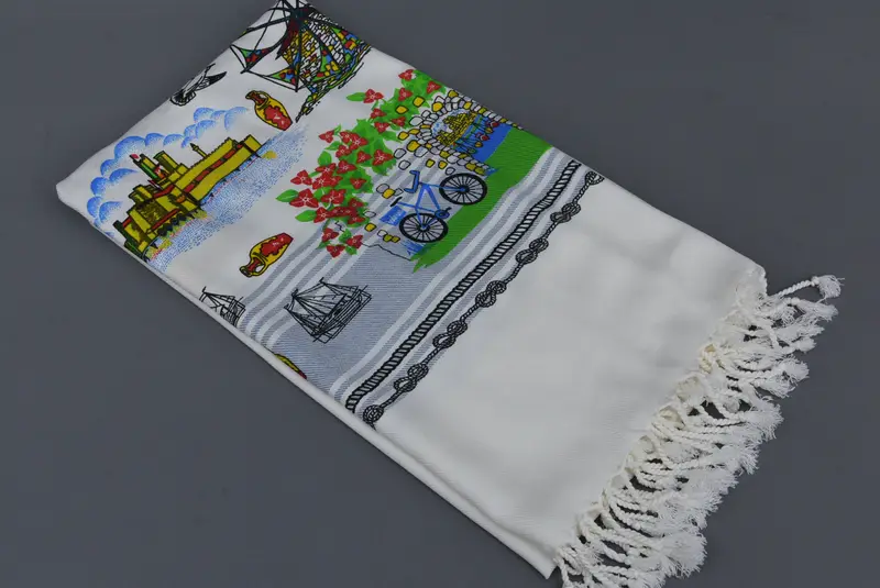 Decorative Towel, Turkish hand towel, 70x40 Cotton Bicycle Design Towel, Luxury towel, Monogrammed Beach Towel, Personalize Gift, Peshtemal Towel - 12
