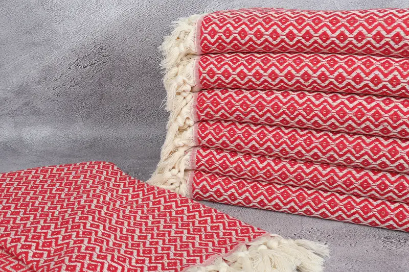 Peshtemal Towel USA, 70x40 Cotton Diamond Towel, Handmade Turkish Towel, Customized Towels, Luxury towel, Turkish bath towel, Organic towel - 2