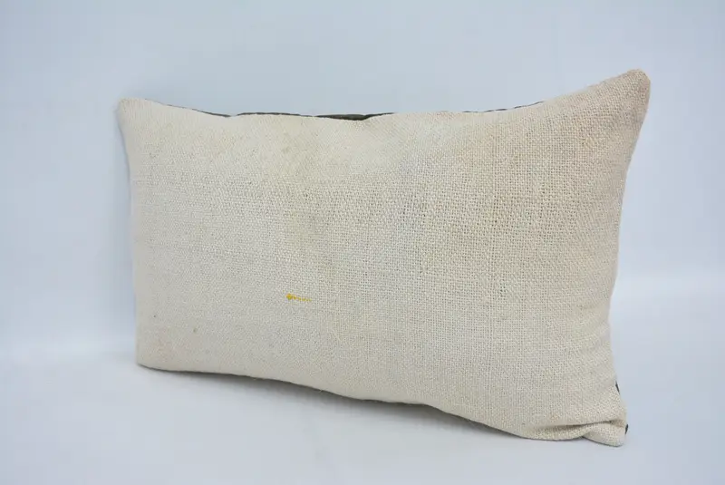 Cushion Case, Kilim Cushion Sham, Bohemian Cushion Pillow Sham, 12x20 White Pillow, Vintage Kilim Throw Pillow, Handmade Kilim Cushion - 4