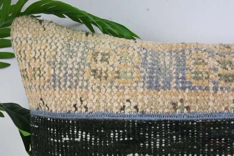 16x24 Blue Cushion, Art Deco Pillow, Throw Kilim Pillow, Pillow for Couch, Home Decor Pillow, Cushion Cover, Rustic Pillow, Kilim Rug Pillow Sham - 2