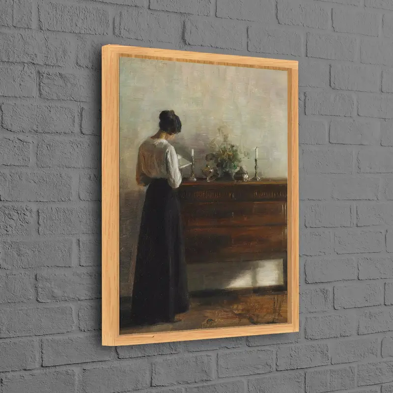 Modern Kanvas Tablo: Trendy Carl Holsoe Kadın Sanat Eseri