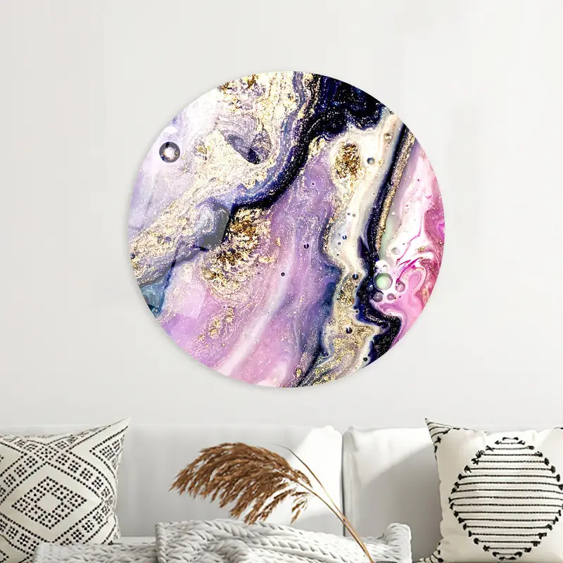 エレガントなきらめくゴールドマーブルプリントキャンバス - 芸術的な装飾