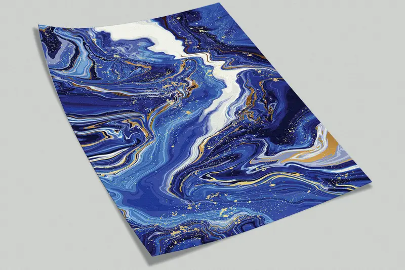 Modern Wall Painting, Navy Blue Marble Wall Art, 3d Wall Paper, Modern Wall Paper, Custom Wall Paper, Marble Wall Poster, - 8