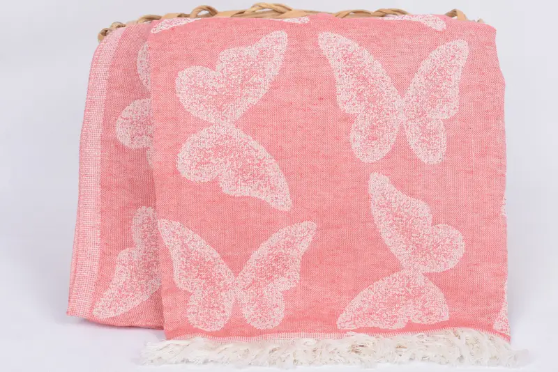 Custom Wedding Gifts, House Warming Gift, 68x36 Cotton Butterfly Pattern Towel, Friends Beach Towel, Turkish hand towel, Bachelorette Gifts - 6