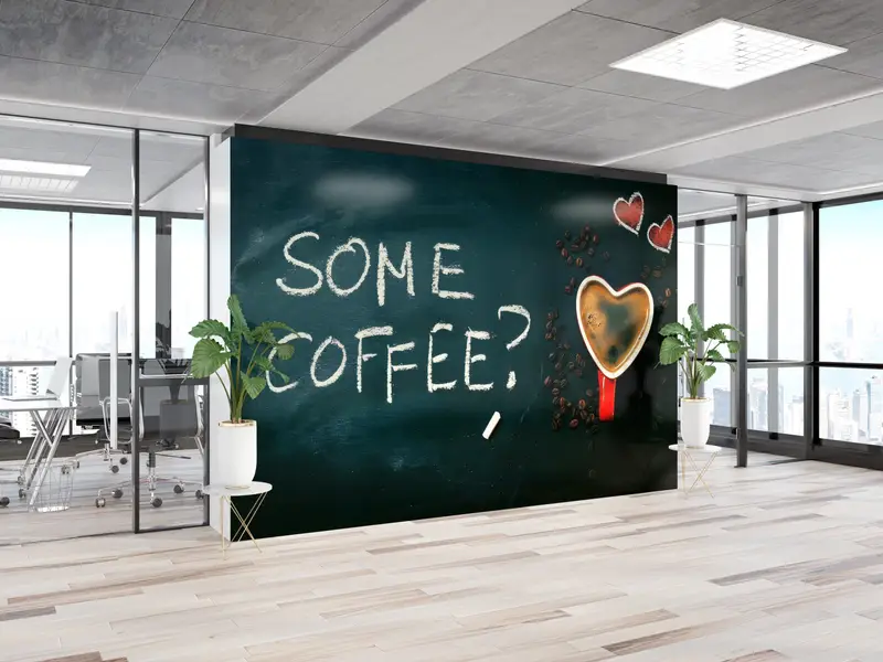 Modern Wallpaper, Gift For The Home, Some Coffee Wall Art, Love Wall Paper, Coffee Shop Mural, Modern Wallpaper Paper Crafts, - 1