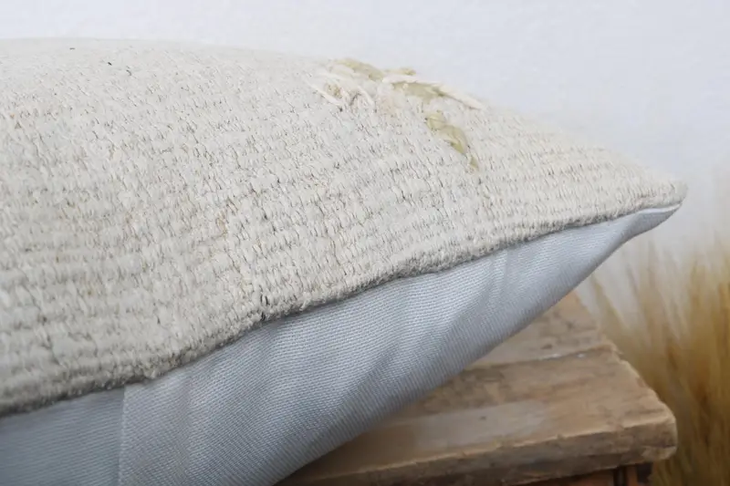 Turkish Corner Cushion Case, Toss Cushion Case, Boho Pillow, Boho Pillow Sham Cover, Kilim Pillow, Pillow Case, 16x16 White Pillow Sham - 6