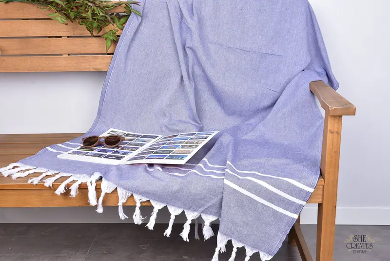70x40 Cotton Striped Towel, Turkish Towel Beach, Turkish hand towel, Quick-drying cotton Turkish beach towel, Quick-dry towel, Wedding Gift Ideas - 3