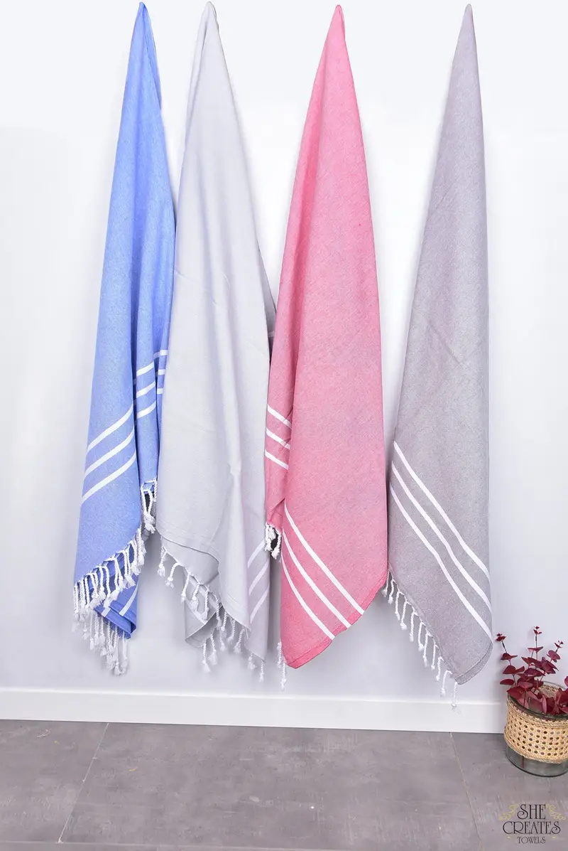 70x40 Cotton Striped Towel, Turkish Towel Beach, Turkish hand towel, Quick-drying cotton Turkish beach towel, Quick-dry towel, Wedding Gift Ideas - 8