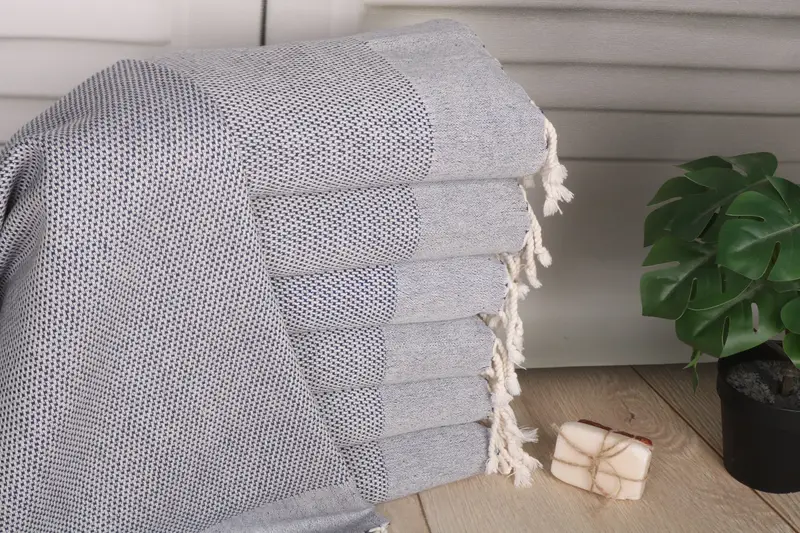 Kitchen Towel Navy Cotton Dish Towel, Monogram Hand Towel, 24x44 Inches