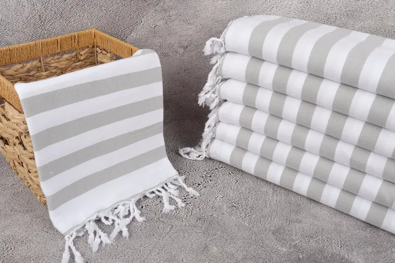 Hammam Towel USA, Turkish towel, Spa Towel, Travel towel, 68x36 Cotton Striped Towel, Best Beach Towel, Bachelorette Beach Towel, House Warming Gift - 3