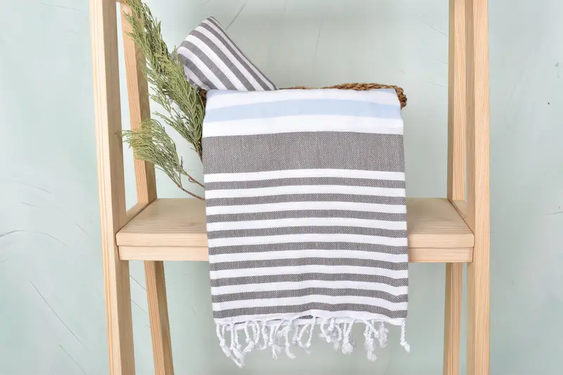 Gift For Wedding Day, Bridesmaid Gifts, 68x36 Cotton Striped Towel, Custom Wedding Towel, Custom Gift, Beach Towel Bulk, Spa Gift, Handmade Gift - 4