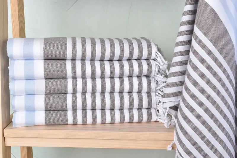 Gift For Wedding Day, Bridesmaid Gifts, 68x36 Cotton Striped Towel, Custom Wedding Towel, Custom Gift, Beach Towel Bulk, Spa Gift, Handmade Gift - 1