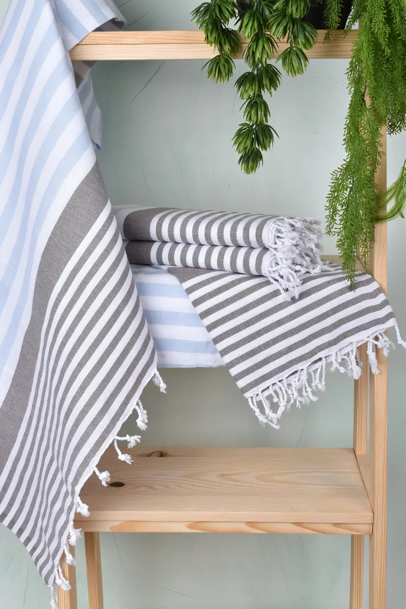 Gift For Wedding Day, Bridesmaid Gifts, 68x36 Cotton Striped Towel, Custom Wedding Towel, Custom Gift, Beach Towel Bulk, Spa Gift, Handmade Gift - 6