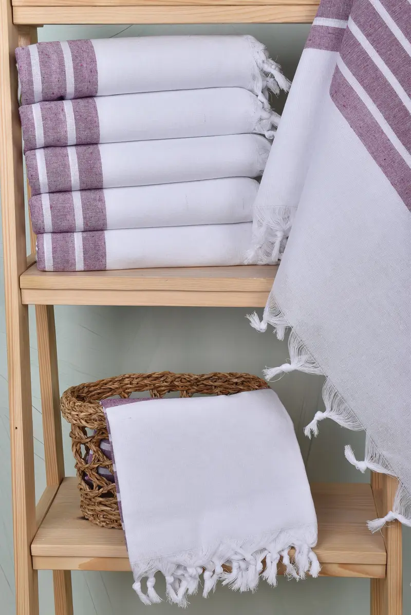 Eco-Friendly Turkish Towel, Custom Beach Towel, Embroidered Towel, Luxury Beach Towel, Bridal Gifts, 70x40 Cotton Striped Towel, Beach Towel Gift - 3