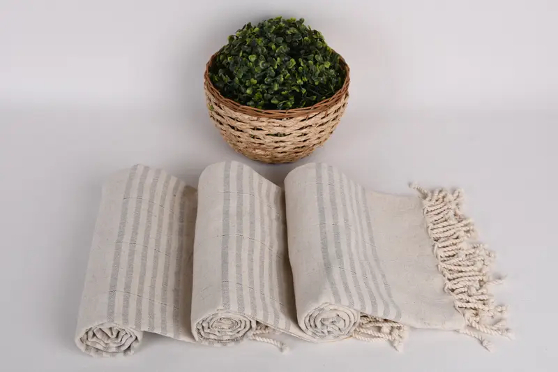 Bachelorette Party Favors Beach, Best Beach Towel, Custom Beach Towel, 70x40 Linen Striped Towel, Scarf Towel, Sand-resistant towel, Wedding Towel - 8
