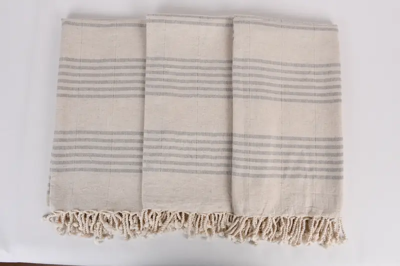 Bachelorette Party Favors Beach, Best Beach Towel, Custom Beach Towel, 70x40 Linen Striped Towel, Scarf Towel, Sand-resistant towel, Wedding Towel - 7