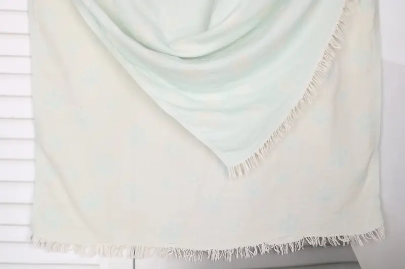 Paw Design Mint Cotton Beach Towel, Custom, 36x71 Inches