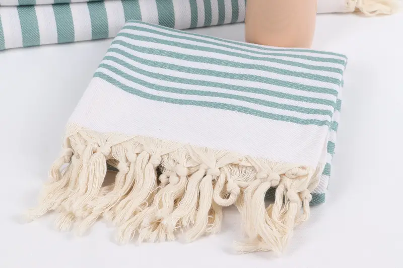 Anniversary Gift For Her, 70x40 Cotton Striped Towel, Organic Towel, Personalized Wedding Gift, Quick-Dry Beach Towel, Personalized Bridesmaid Gift - 5