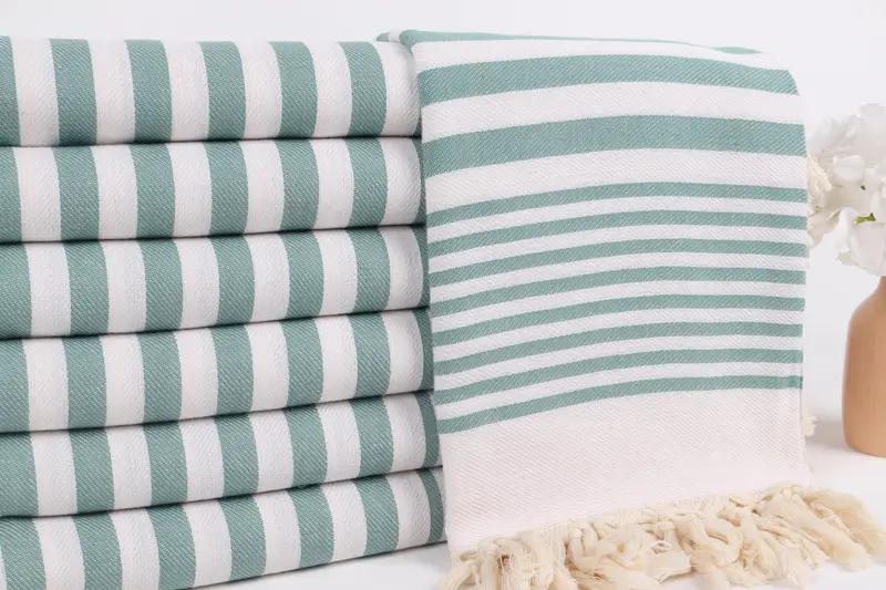 Anniversary Gift For Her, 70x40 Cotton Striped Towel, Organic Towel, Personalized Wedding Gift, Quick-Dry Beach Towel, Personalized Bridesmaid Gift - 2