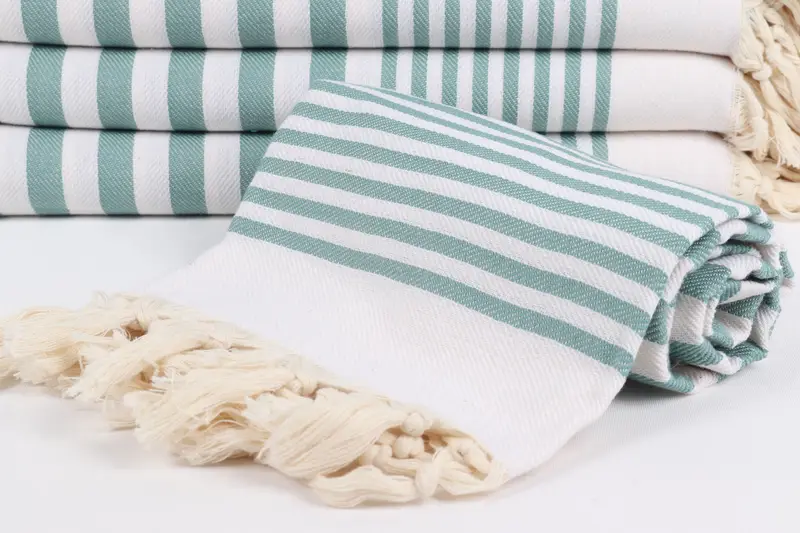 Anniversary Gift For Her, 70x40 Cotton Striped Towel, Organic Towel, Personalized Wedding Gift, Quick-Dry Beach Towel, Personalized Bridesmaid Gift - 4