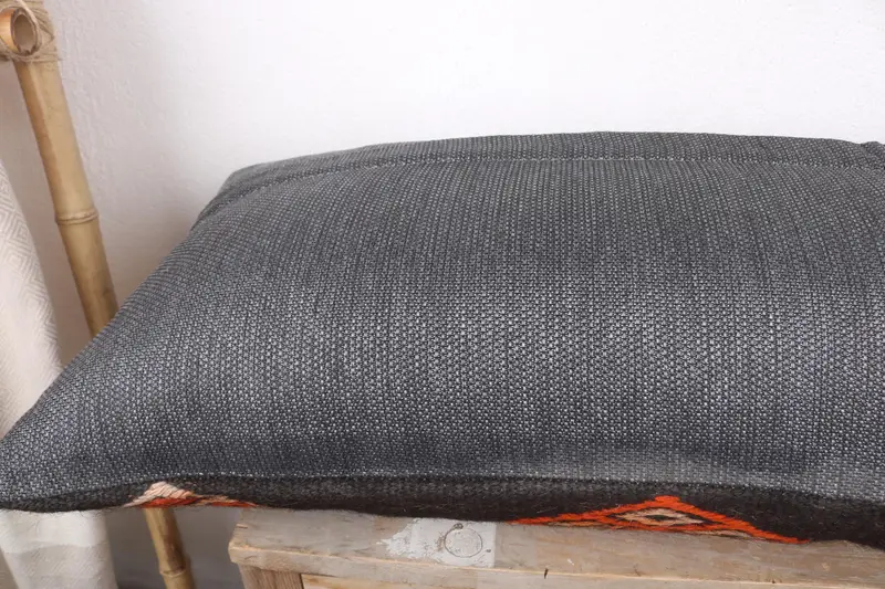 Handmade Kilim Cushion, Pillow Sham, Turkish Pillow, Vintage Kilim Pillow Pillow Sham, Interior Designer Pillow, 16x43 Red Pillow Case - 7