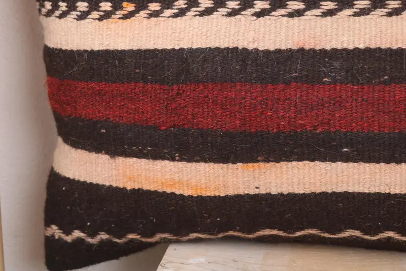 Handmade Kilim Cushion, Pillow Sham, Turkish Pillow, Vintage Kilim Pillow Pillow Sham, Interior Designer Pillow, 16x43 Red Pillow Case - 3