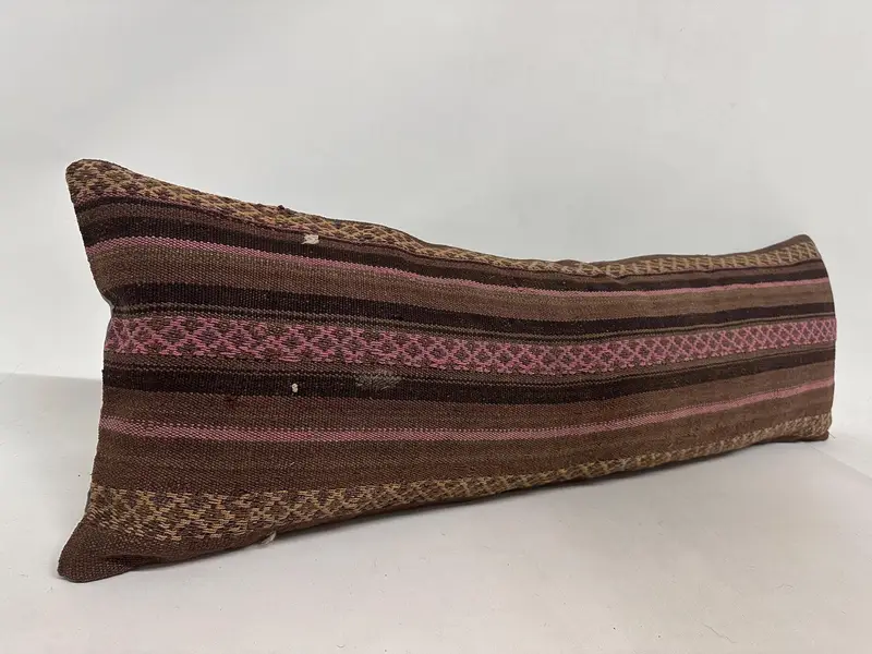 16x48 Pink Pillow Case, Vintage Kilim Throw Pillow, Turkish Kilim Pillow, Pillow Sham, Kilim Pillow Cover, Vintage Throw Cushion - 3