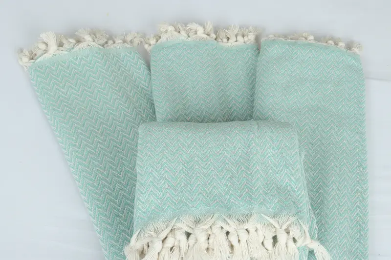 Boho Throw Blankets, Wedding Gift Customized Blanket, Organic Throw, Gift For Him, Personalized Blanket, 76x64 Cotton Zig zag Towel, Throw Blanket - 5