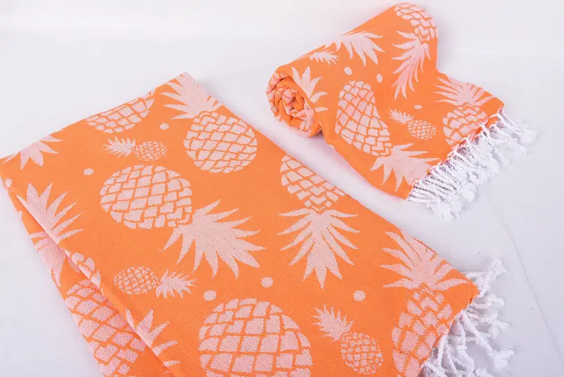 Personalized Bridesmaid Gift, 70x36 Cotton Pineapple Design Towel, Beach Towel Gift, Summer Towel, Personalized Turkish Towel, Bridal Party Gifts - 7