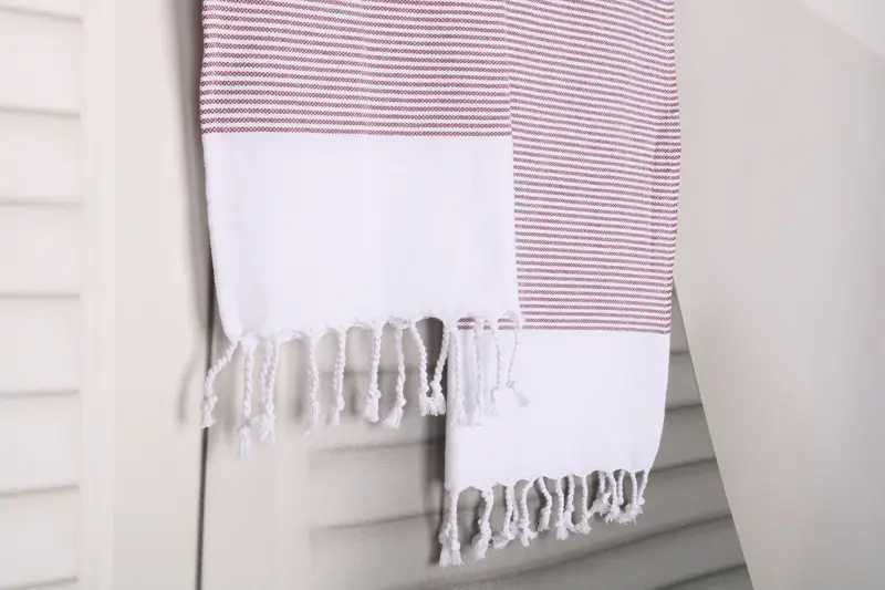 Bridesmaid Gift, Kitchen Towel, Wedding Favors, Handmade Gift, Gift For Coworker, Monogram Towels, Turkish Hand Towel, 40x18 Cotton Striped Towel - 8