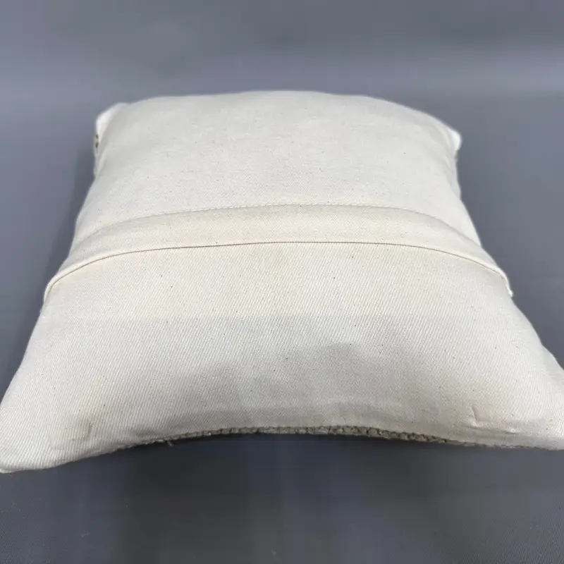 Vintage Kilim Pillow Cushion Case, Boho Pillow Sham Cover, Ethnical Kilim Rug Pillow, Gift Pillow, Pillow Sham, 12x12 Beige Pillow Case - 7