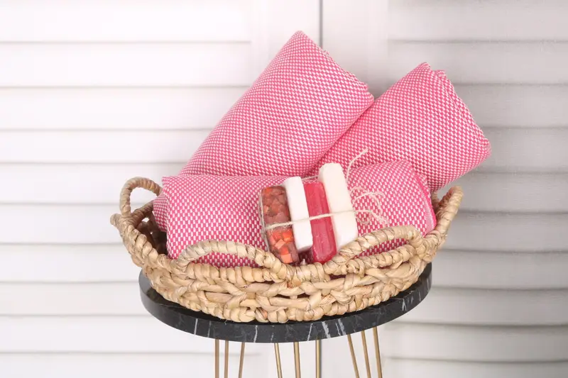 70x40 Cotton Polka Dot Towel, Gift Boxes Towel, Housewarming Gift, Gift For Him, Bachelorette Party Favors, Cute Beach Towel, Organic Towel - 4