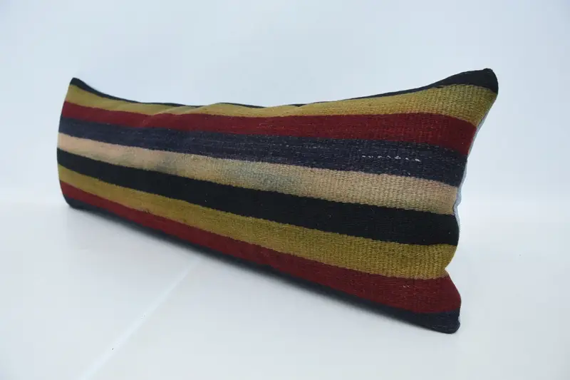 Outdoor Cushion, 12x36 Red Pillow, Turkish Kilim Pillow, Gift Pillow, Decorative Throw Cushion Case, Cushion Cover, Home Decor Pillow, Seat Pillow - 4