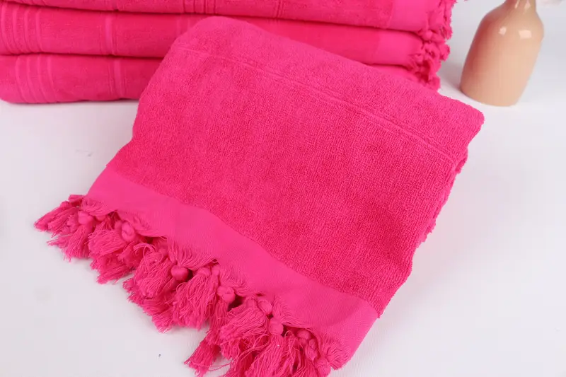 Hammam towel, 70x36 Cotton Striped Terry Towel, House Warming Gift, Quick-dry peshtemal, Personalized Turkish bath towel for home decor, Soft towel - 4