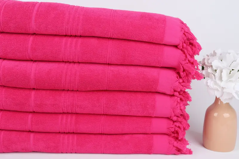 Hammam towel, 70x36 Cotton Striped Terry Towel, House Warming Gift, Quick-dry peshtemal, Personalized Turkish bath towel for home decor, Soft towel - 3