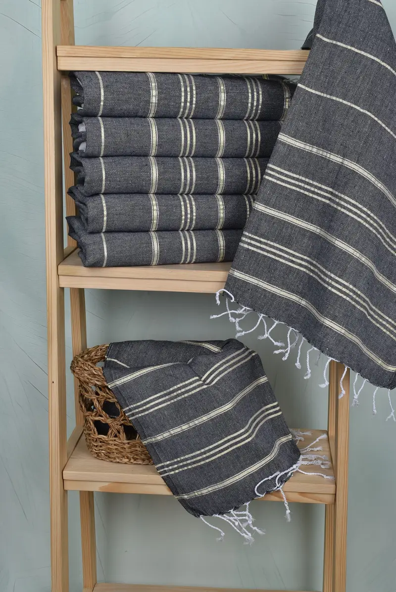 Bridesmaid Towel, Bathroom Towels, Personalized Bridesmaid Gift, Embroidery Towel, 40x24 Cotton Striped Towel, Monogrammed Hand Towel, Wedding Gift - 3