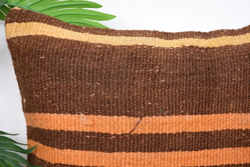 Pillow for Sofa, Throw Kilim Pillow, 18x18 Brown Cushion Case, Ethnical Kilim Rug Pillow, Cushion Case, Outdoor Patio Cushion Case - 2