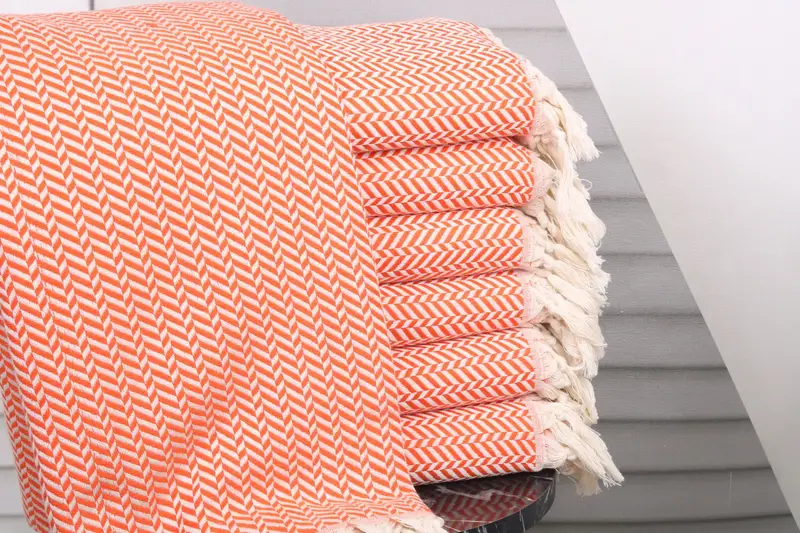 Bachelorette Party 40x71 Inches Orange Cotton Towel, Bridesmaid Gift