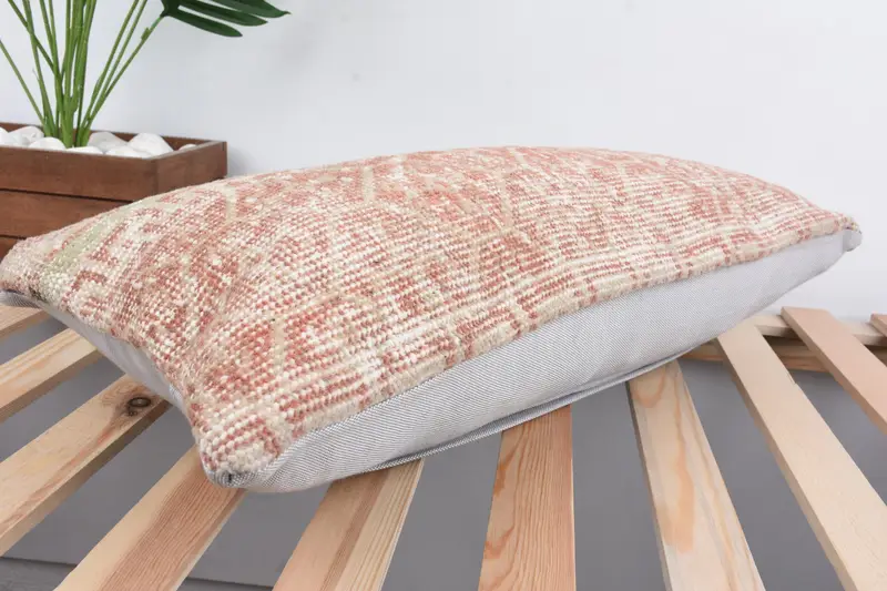 Antique Pillows, Nautical Throw Pillow, Kilim Pillow, Cushion Case, 12x24 Green Cushion, Vintage Kilim Throw Pillow, Bohemian Cushion Pillow - 6
