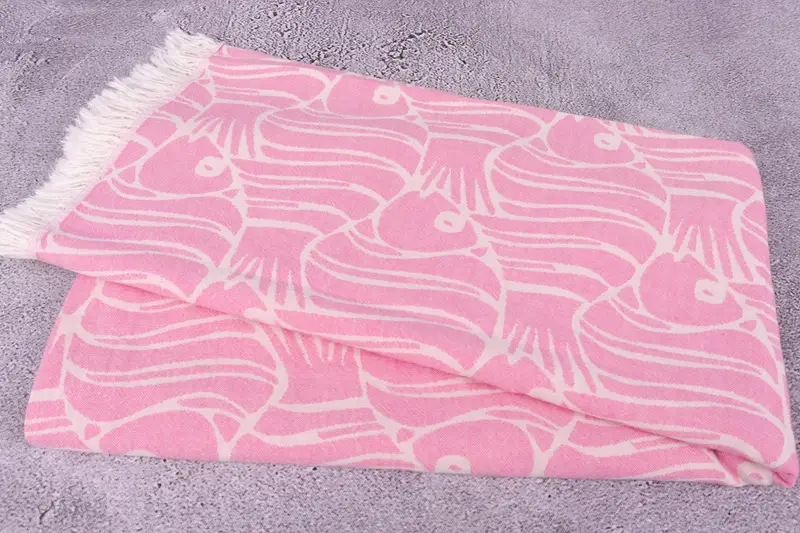 Guest Towel, Summer Gift, 70x36 Cotton Fish Design Towel, Bachelorette Party Gifts Bridesmaids, Organic Turkish towel, Christmas Gift, Yoga Towel - 7