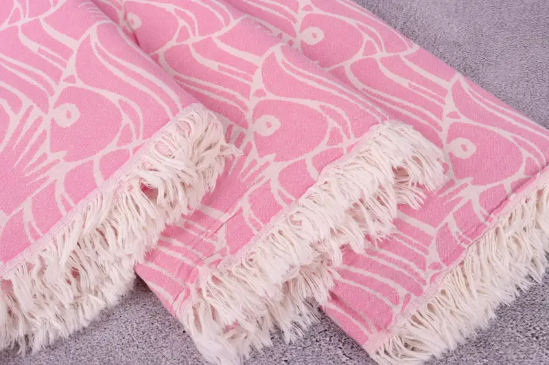 Guest Towel, Summer Gift, 70x36 Cotton Fish Design Towel, Bachelorette Party Gifts Bridesmaids, Organic Turkish towel, Christmas Gift, Yoga Towel - 6