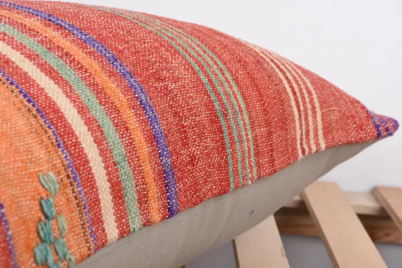 Tribal Pillow Sham, Pillow Cover, Patio Pillow, Gift Pillow, Turkish Pillow, Antique Pillows, Wholesale Pillow Case, 16x24 Red Pillow - 7