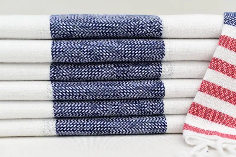Bridal Shower Gift, Kitchen Towel, Personalized Gift, Bulk Order Towel, Monogrammed Hand Towel, 40x24 Cotton Striped Towel, Memorial Gift - 2