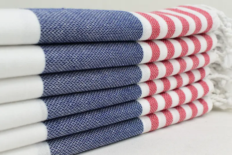 Bridal Shower Gift, Kitchen Towel, Personalized Gift, Bulk Order Towel, Monogrammed Hand Towel, 40x24 Cotton Striped Towel, Memorial Gift - 3